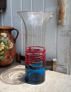 大型吹きガラス花瓶